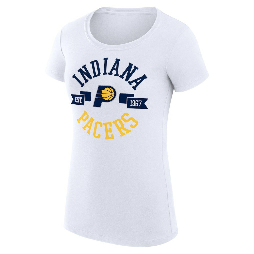 White Indiana Pacers G-III 4Her by Carl Banks Women's Super-Slim Fit Lightweight Large City Logo T-Shirt | NBA