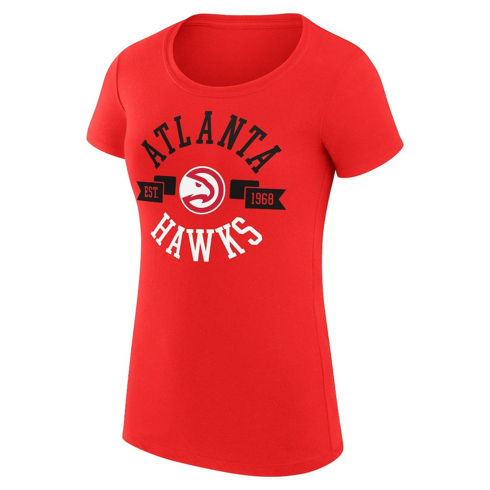 Red Atlanta Hawks G-III 4Her by Carl Banks Women's Super-Slim Fit Lightweight Large City Logo T-Shirt | NBA