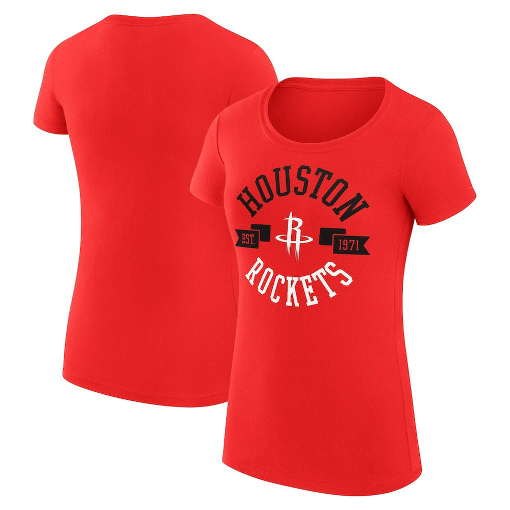 Red Houston Rockets G-III 4Her by Carl Banks Women's Super-Slim Fit Lightweight Large City Logo T-Shirt | NBA