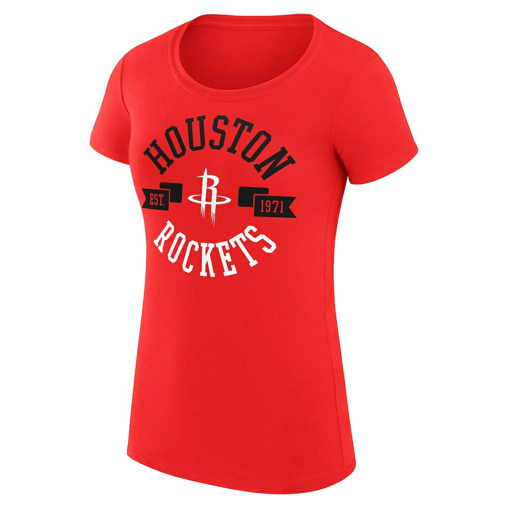 Red Houston Rockets G-III 4Her by Carl Banks Women's Super-Slim Fit Lightweight Large City Logo T-Shirt | NBA