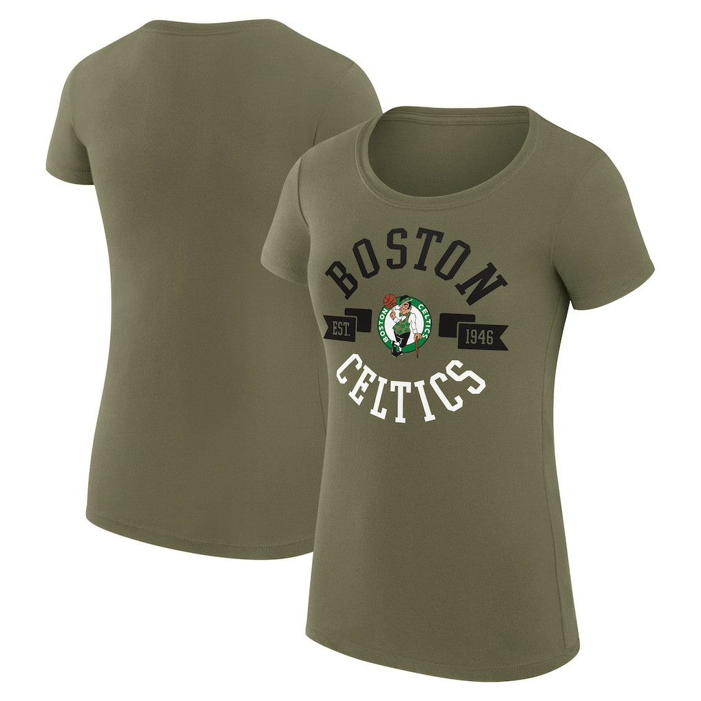 Green Boston Celtics G-III 4Her by Carl Banks Women's Super-Slim Fit Lightweight Large City Logo T-Shirt | NBA
