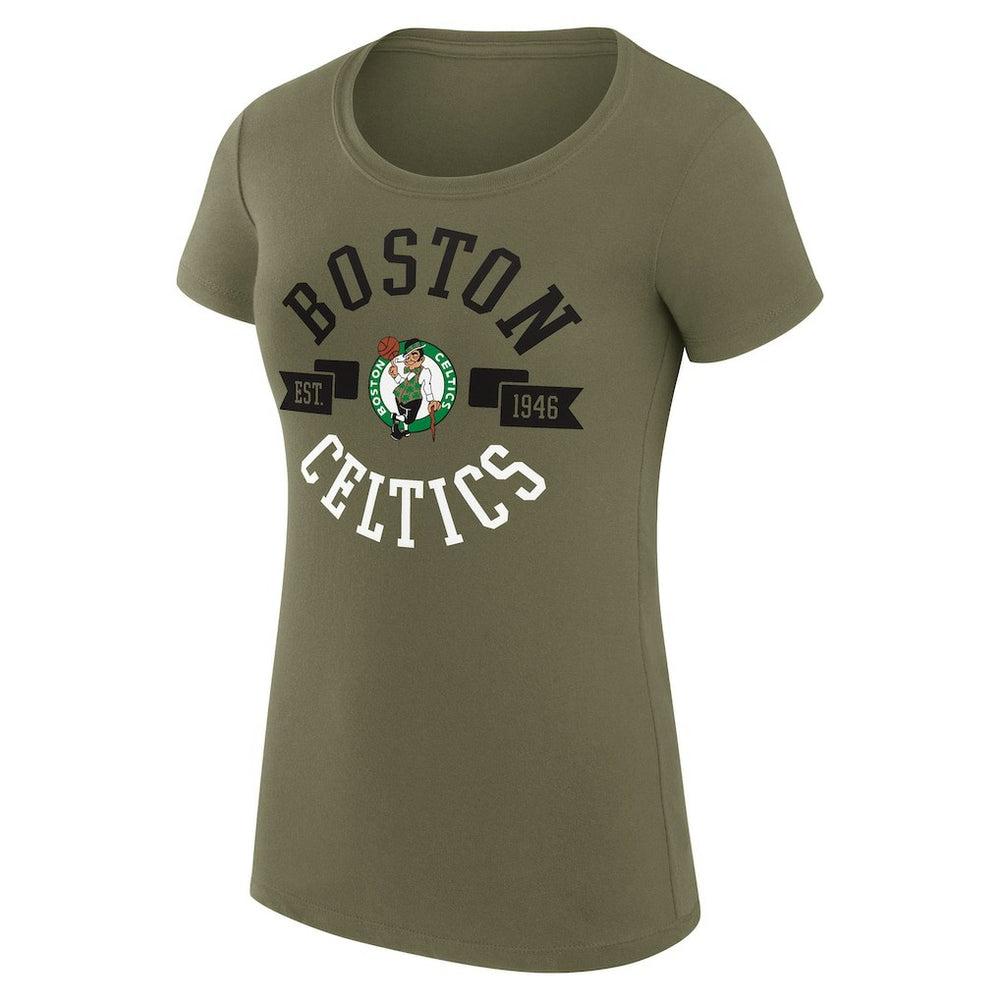 Green Boston Celtics G-III 4Her by Carl Banks Women's Super-Slim Fit Lightweight Large City Logo T-Shirt | NBA