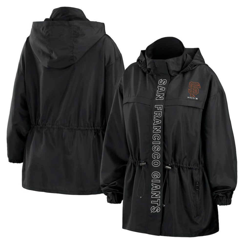 San Francisco Giants WEAR by Erin Andrews Women's Full-Zip Windbreaker Hoodie Jacket - MLB Jackets