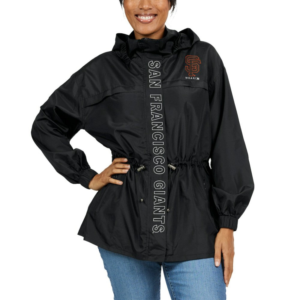 San Francisco Giants WEAR by Erin Andrews Women's Full-Zip Windbreaker Hoodie Jacket - MLB Jackets