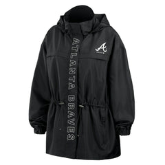 Atlanta Braves WEAR by Erin Andrews Women's Full-Zip Windbreaker Hoodie Jacket - MLB Jackets