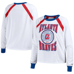 Atlanta Braves WEAR by Erin Andrews Women's Raglan Long Sleeve T-Shirt - MLB T-shirts