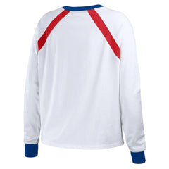 Atlanta Braves WEAR by Erin Andrews Women's Raglan Long Sleeve T-Shirt - MLB T-shirts