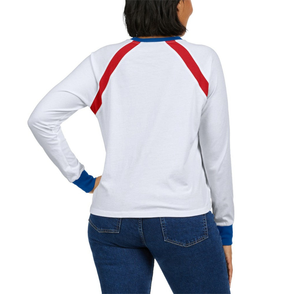 Atlanta Braves WEAR by Erin Andrews Women's Raglan Long Sleeve T-Shirt - MLB T-shirts