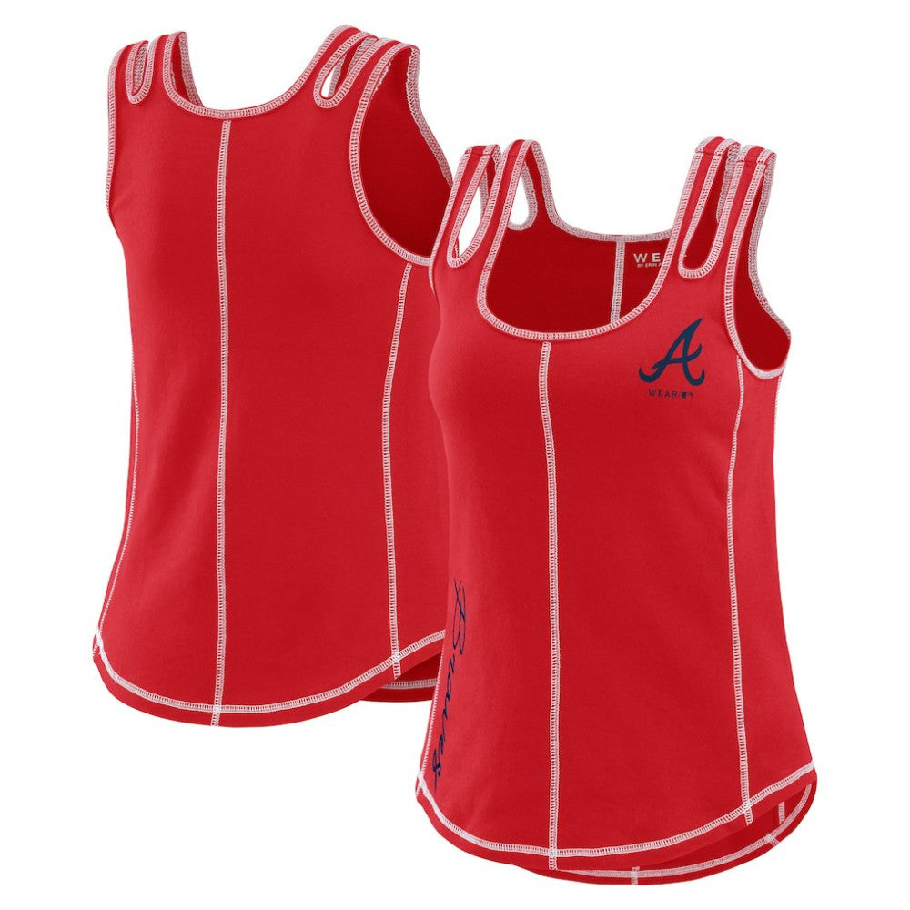 Atlanta Braves WEAR by Erin Andrews Women's Contrast Stitch Tank Top - MLB Tanks
