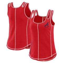 Atlanta Braves WEAR by Erin Andrews Women's Contrast Stitch Tank Top - MLB Tanks