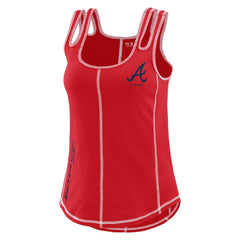 Atlanta Braves WEAR by Erin Andrews Women's Contrast Stitch Tank Top - MLB Tanks