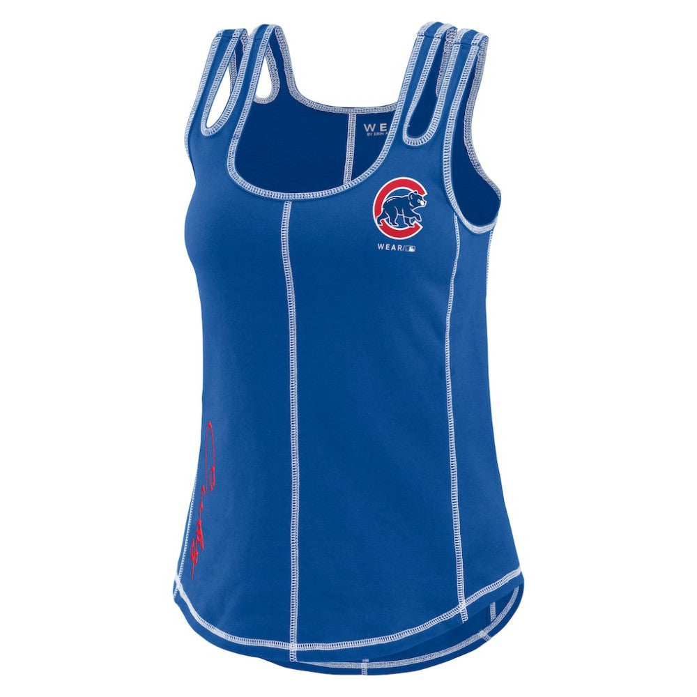Chicago Cubs WEAR by Erin Andrews Women's Contrast Stitch Tank Top - MLB Tanks