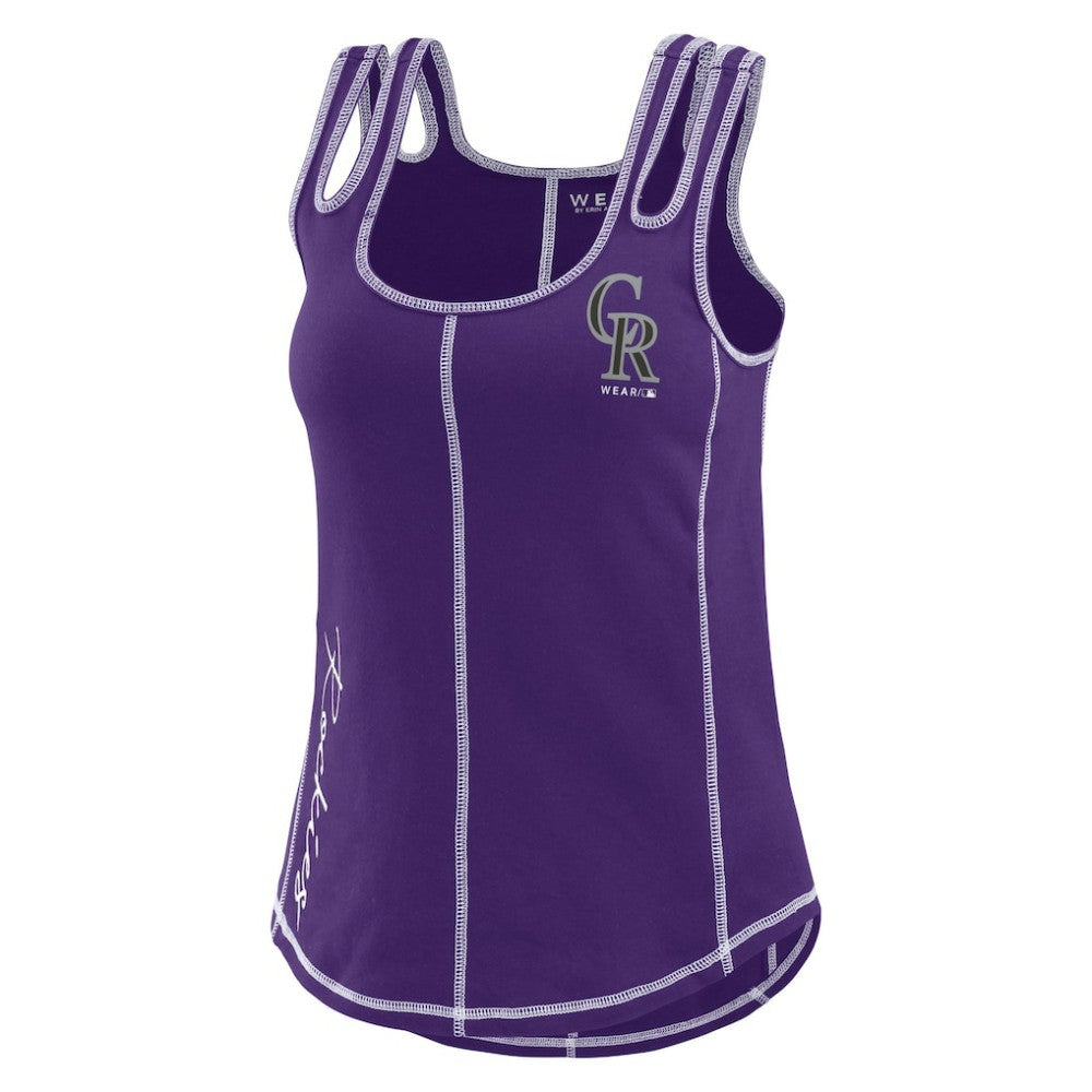 Colorado Rockies WEAR by Erin Andrews Women's Contrast Stitch Tank Top - MLB Tanks