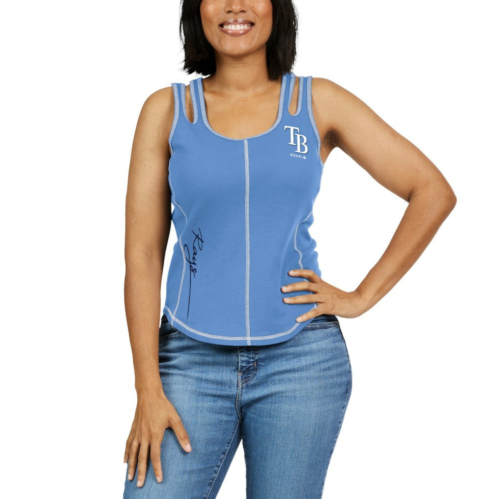 Tampa Bay Rays WEAR by Erin Andrews Women's Contrast Stitch Tank Top - MLB Tanks