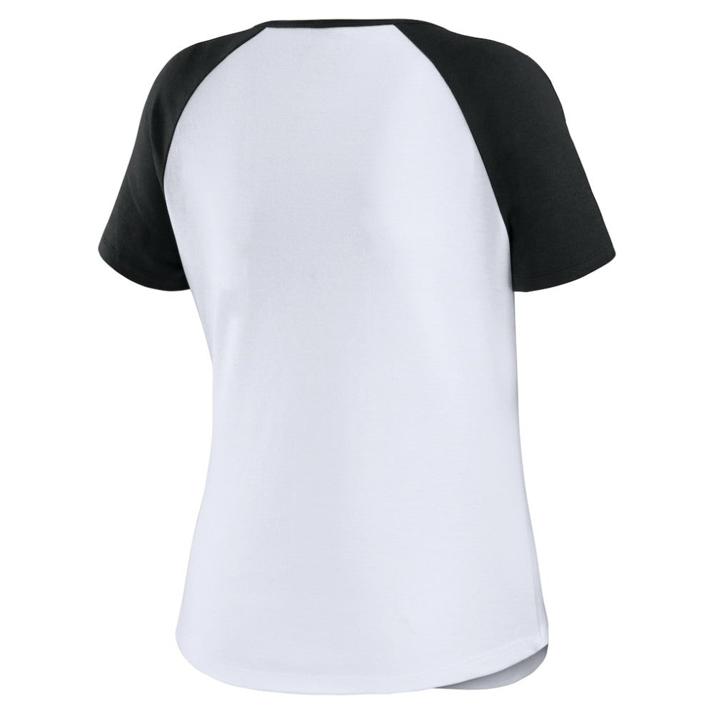 Baltimore Orioles WEAR by Erin Andrews Women's Fitted Henley Raglan T-Shirt - MLB T-shirts