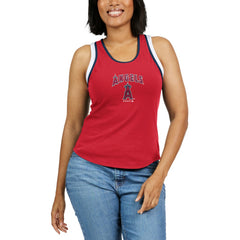 Los Angeles Angels WEAR by Erin Andrews Women's Colorblock Racerback Tank Top - MLB Tanks