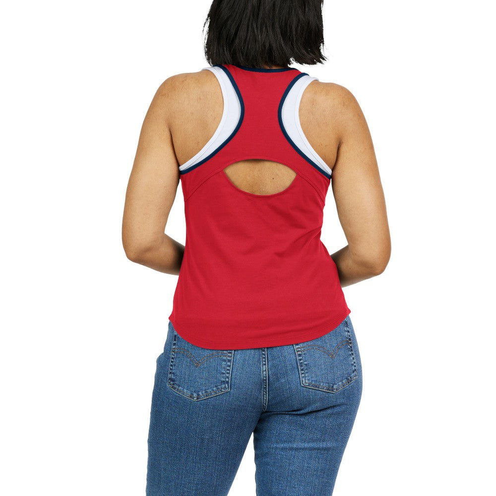 Los Angeles Angels WEAR by Erin Andrews Women's Colorblock Racerback Tank Top - MLB Tanks