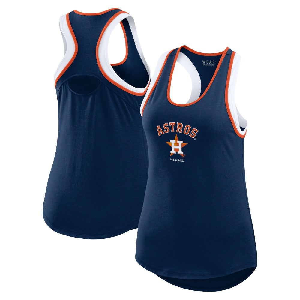 Houston Astros WEAR by Erin Andrews Women's Colorblock Racerback Tank Top - MLB Tanks