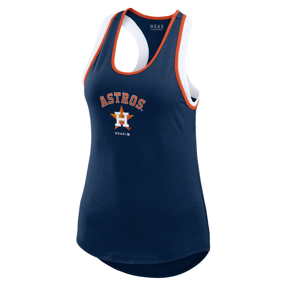 Houston Astros WEAR by Erin Andrews Women's Colorblock Racerback Tank Top - MLB Tanks