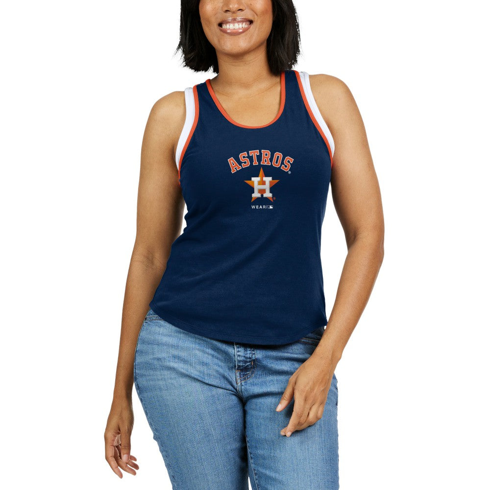 Houston Astros WEAR by Erin Andrews Women's Colorblock Racerback Tank Top - MLB Tanks
