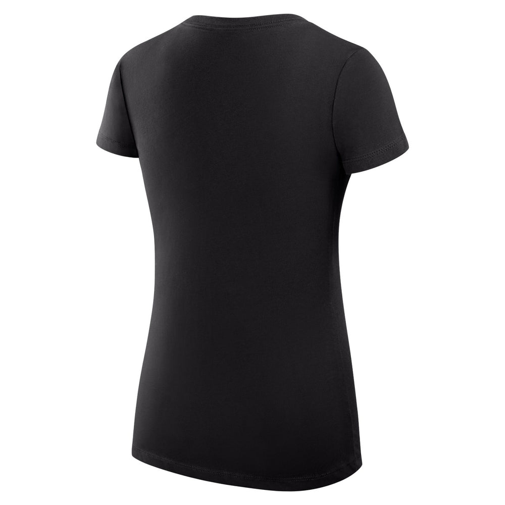 Black Oklahoma City Thunder G-III 4Her by Carl Banks Women's Super-Slim Fit Lightweight Large City Logo V-Neck T-Shirt | NBA