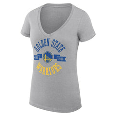 Heather Gray Golden State Warriors G-III 4Her by Carl Banks Women's Super-Slim Fit Lightweight Large City Logo V-Neck T-Shirt sale | NBA
