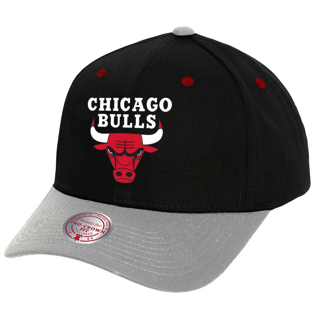 Black/Gray Chicago Bulls Pro Crown Adjustable Hat | NBA