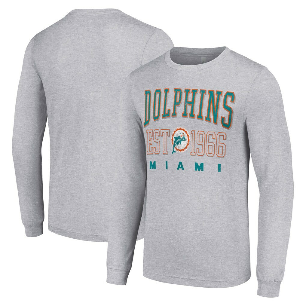 Miami Dolphins Starter Throwback Logo Long Sleeve T-Shirt | NFL Discount