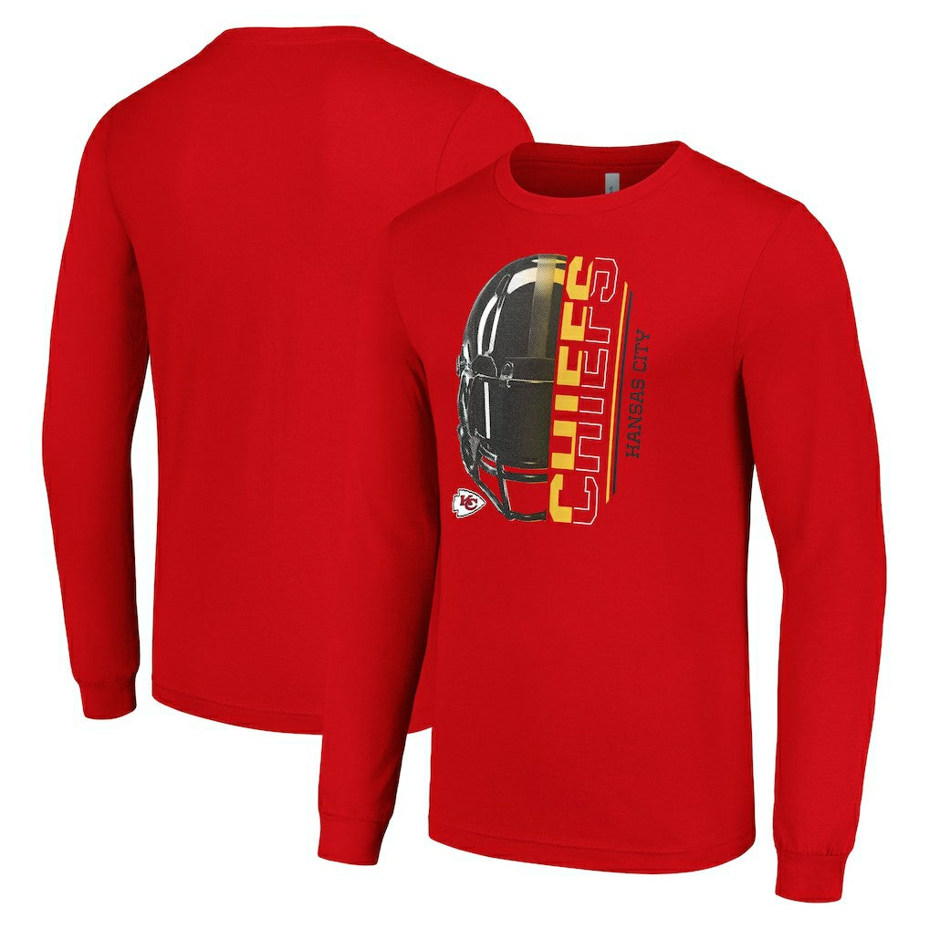 Kansas City Chiefs Starter Half Helmet Logo Long Sleeve T-Shirt | NFL Online