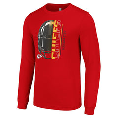 Kansas City Chiefs Starter Half Helmet Logo Long Sleeve T-Shirt | NFL Online