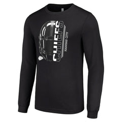 Kansas City Chiefs Starter Half Helmet Logo Long Sleeve T-Shirt | NFL Discount