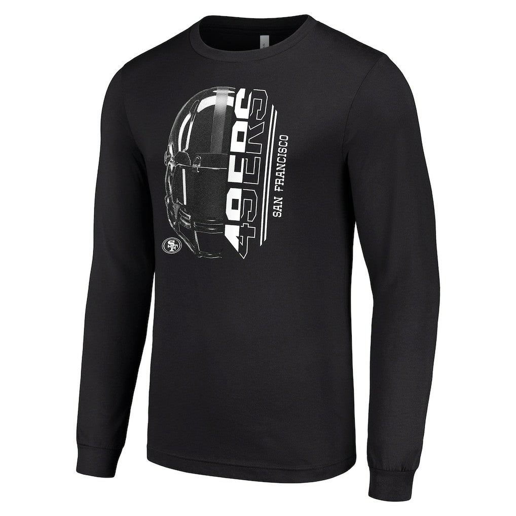 San Francisco 49ers Starter Half Helmet Logo Long Sleeve T-Shirt | NFL New