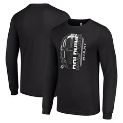 Miami Dolphins Starter Half Helmet Logo Long Sleeve T-Shirt | NFL Hot