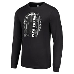 Miami Dolphins Starter Half Helmet Logo Long Sleeve T-Shirt | NFL Hot