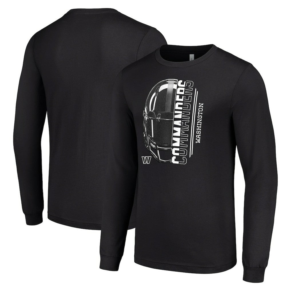 Washington Commanders Starter Half Helmet Logo Long Sleeve T-Shirt | NFL Discount