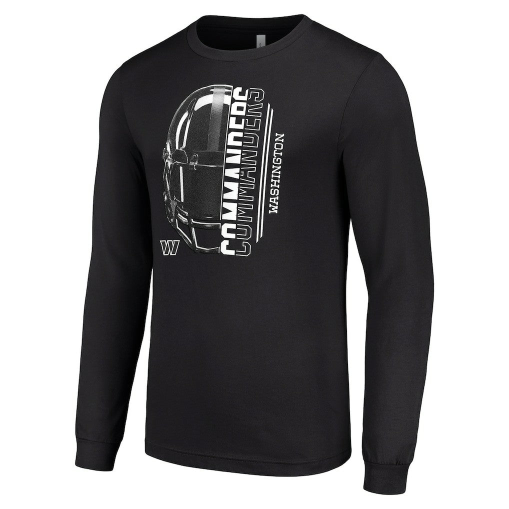 Washington Commanders Starter Half Helmet Logo Long Sleeve T-Shirt | NFL Discount