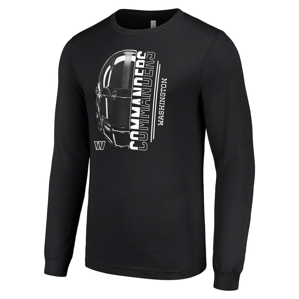 Washington Commanders Starter Half Helmet Logo Long Sleeve T-Shirt | NFL Discount
