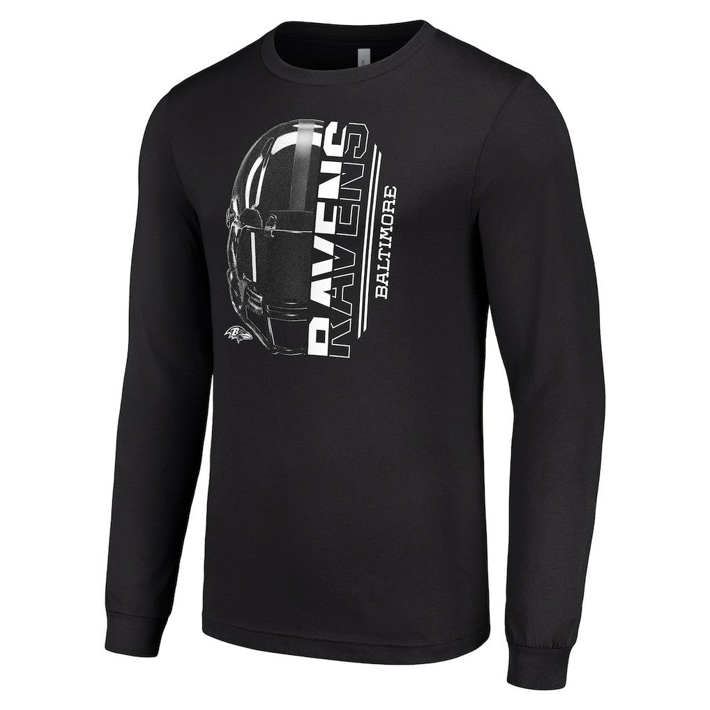 Baltimore Ravens Starter Half Helmet Logo Long Sleeve T-Shirt | NFL Near me