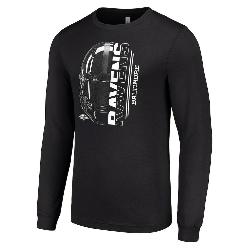 Baltimore Ravens Starter Half Helmet Logo Long Sleeve T-Shirt | NFL Near me