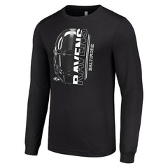 Baltimore Ravens Starter Half Helmet Logo Long Sleeve T-Shirt | NFL Near me