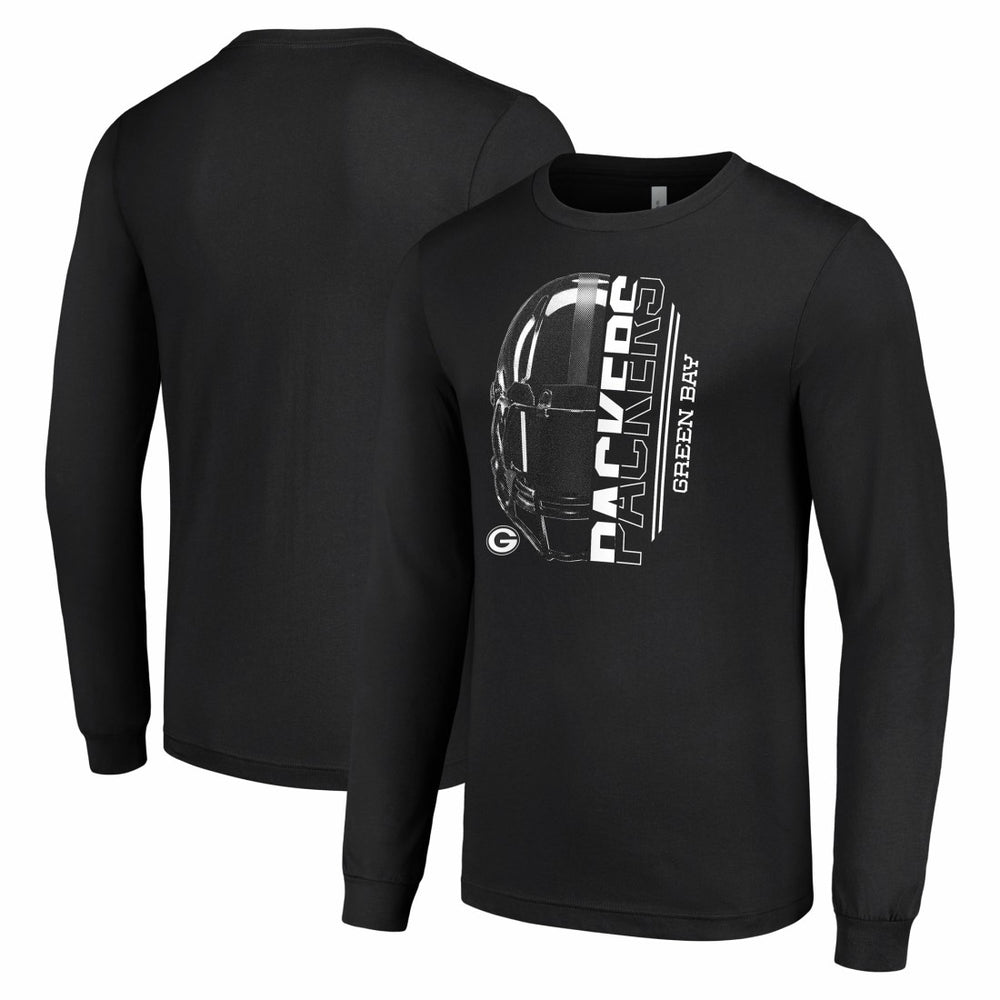 Green Bay Packers Starter Half Helmet Logo Long Sleeve T-Shirt | NFL Outlet
