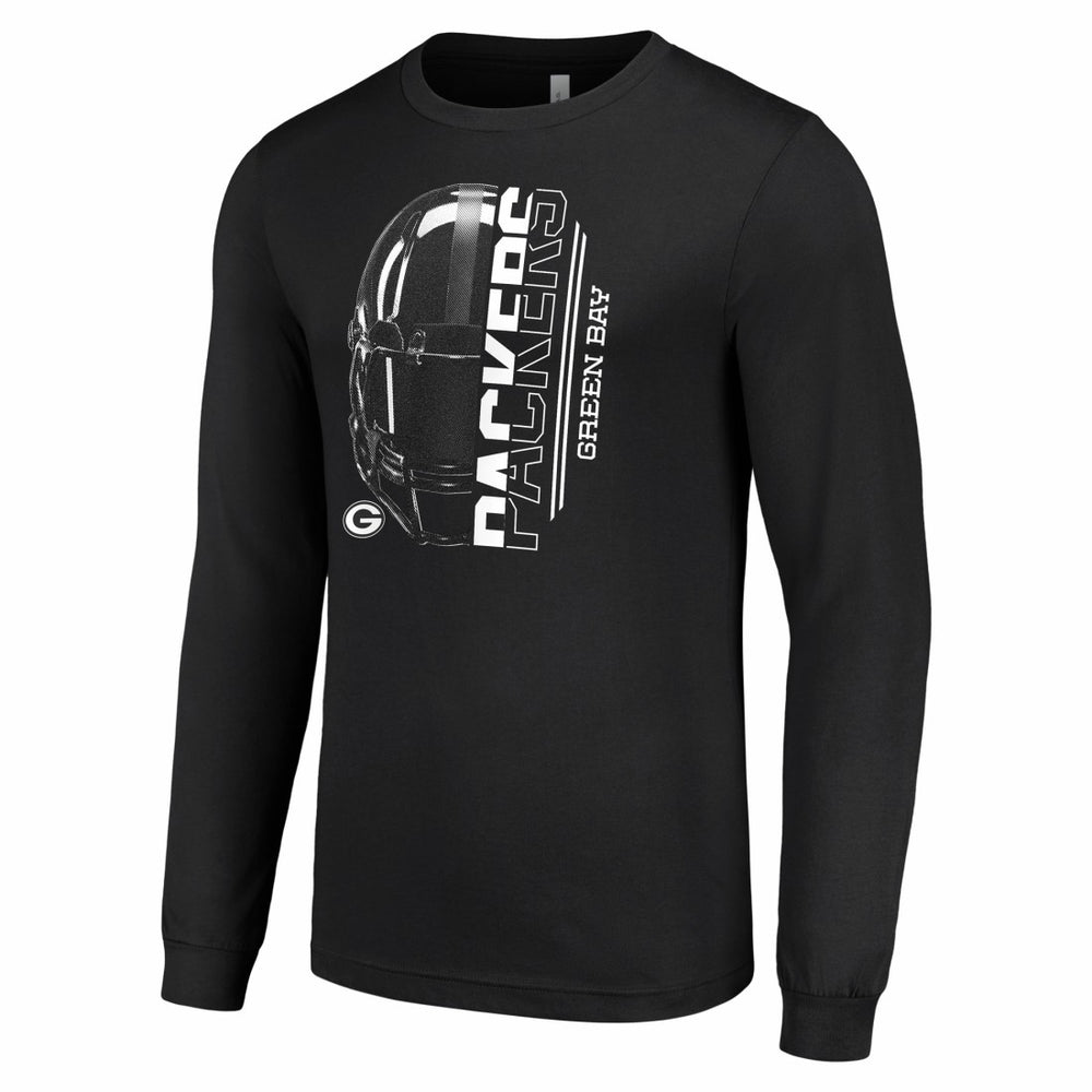 Green Bay Packers Starter Half Helmet Logo Long Sleeve T-Shirt | NFL Outlet