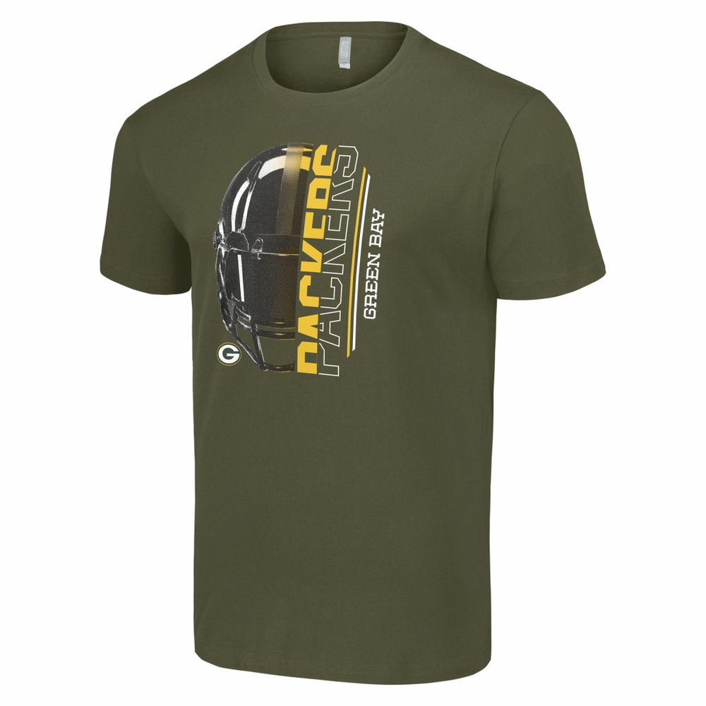 Green Bay Packers Starter Half Helmet Logo T-Shirt | NFL Sale