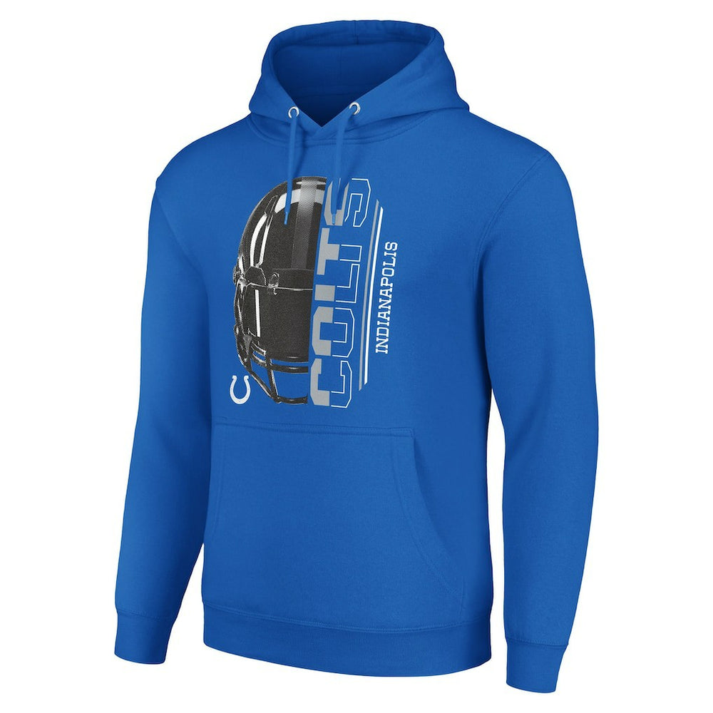 Indianapolis Colts Starter Unisex Half Helmet Logo Pullover Hoodie | NFL Hot