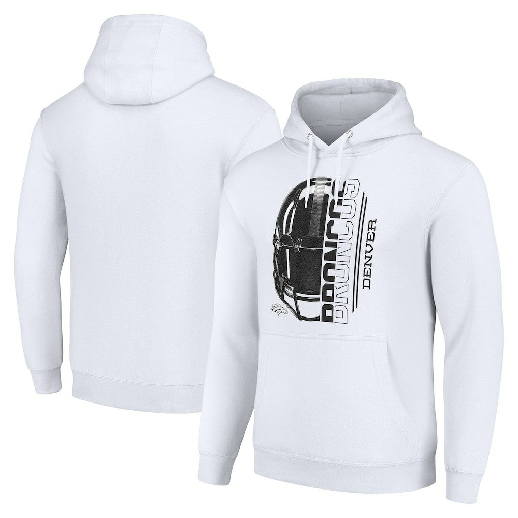 Denver Broncos Starter Unisex Half Helmet Logo Pullover Hoodie | NFL Hot