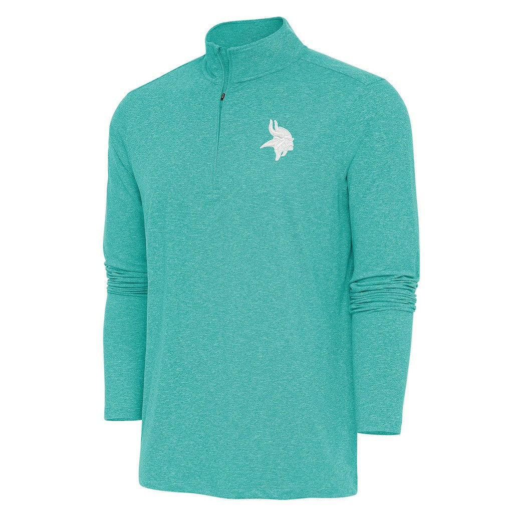 Minnesota Vikings Antigua Hunk Quarter-Zip Pullover Top | NFL Discount