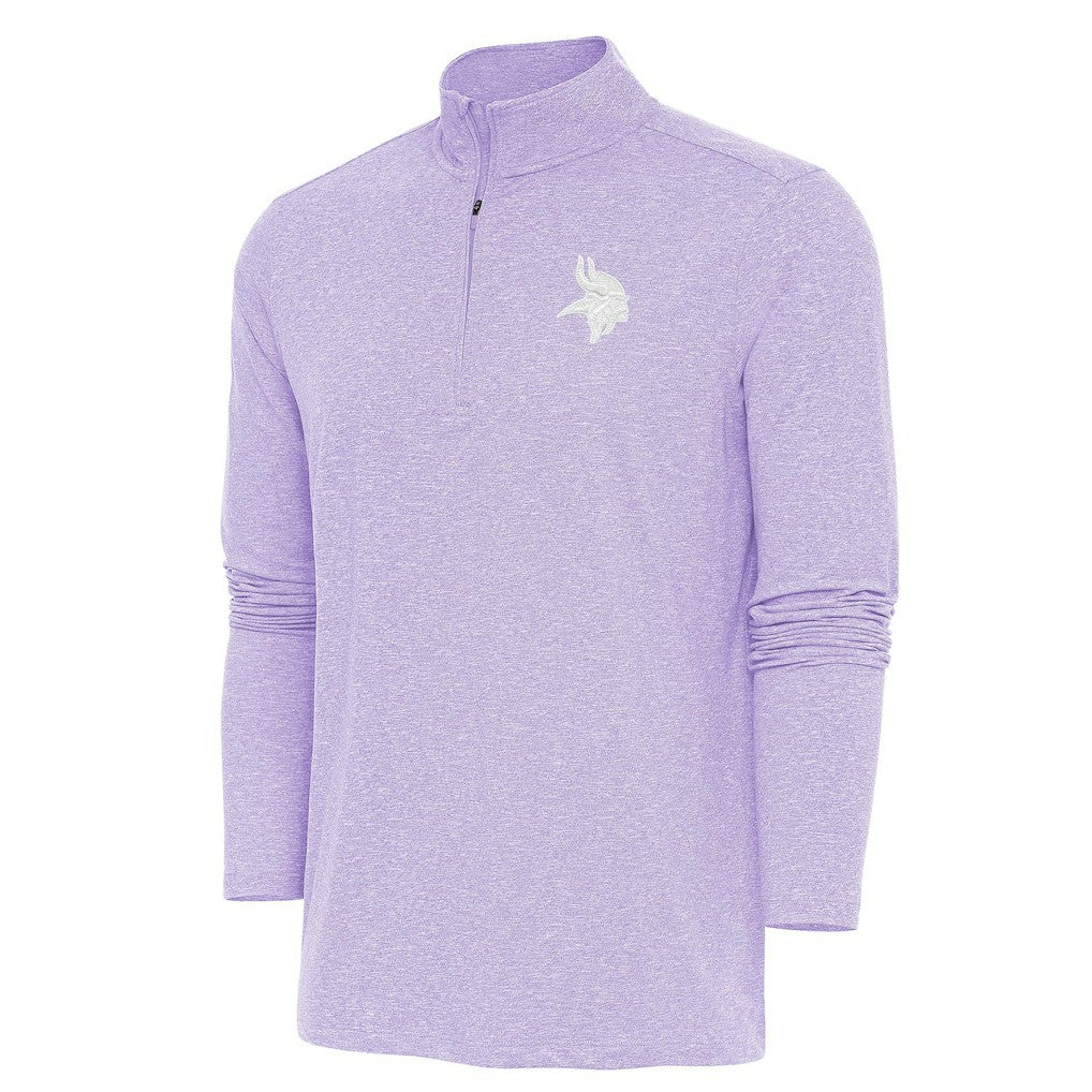 Minnesota Vikings Antigua Hunk Quarter-Zip Pullover Top | NFL Outlet