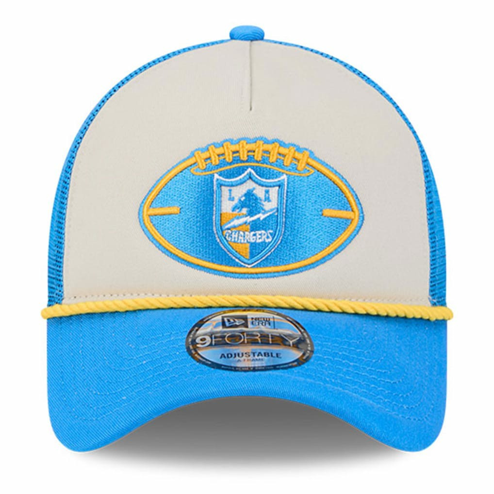 Los Angeles Chargers 2024 Sideline Historic 9FORTY A-Frame Trucker Adjustable Hat | NFL Sale