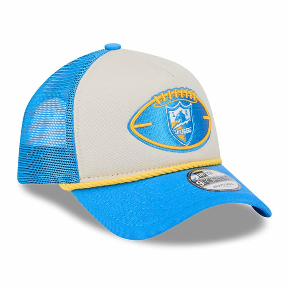 Los Angeles Chargers 2024 Sideline Historic 9FORTY A-Frame Trucker Adjustable Hat | NFL Sale