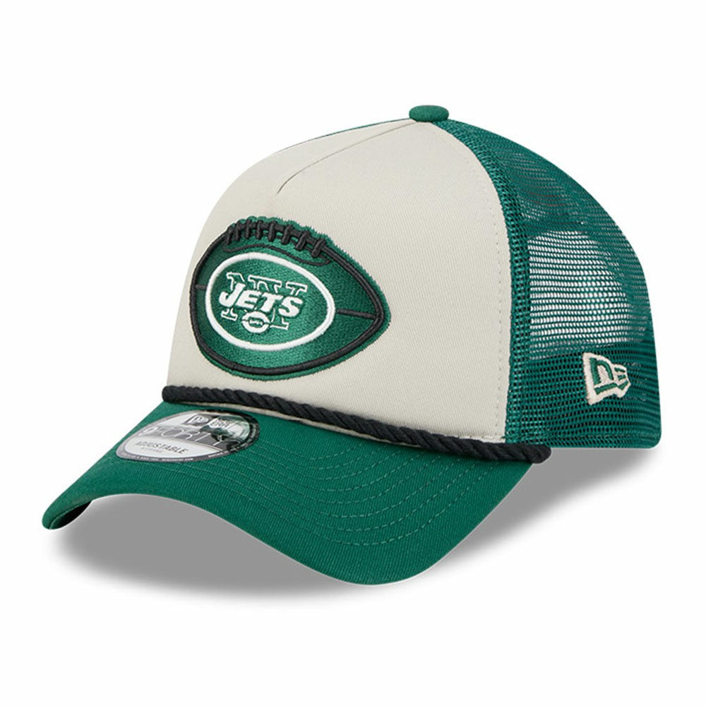 New York Jets 2024 Sideline Historic 9FORTY A-Frame Trucker Adjustable Hat | NFL Near me